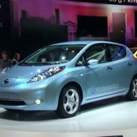 Presentation de la LEAF de chez Nissan au salon de Geneve