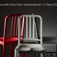 111 Navy Chair, la chaise à base de bouteilles Coca-Cola