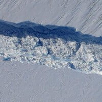 Image de la Nasa montrant la fissure observée sur le glacier de Pine Island (octobre 2011).