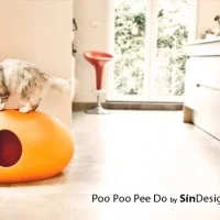 Poo Poo Pee Do - La litiere pour chats version orange