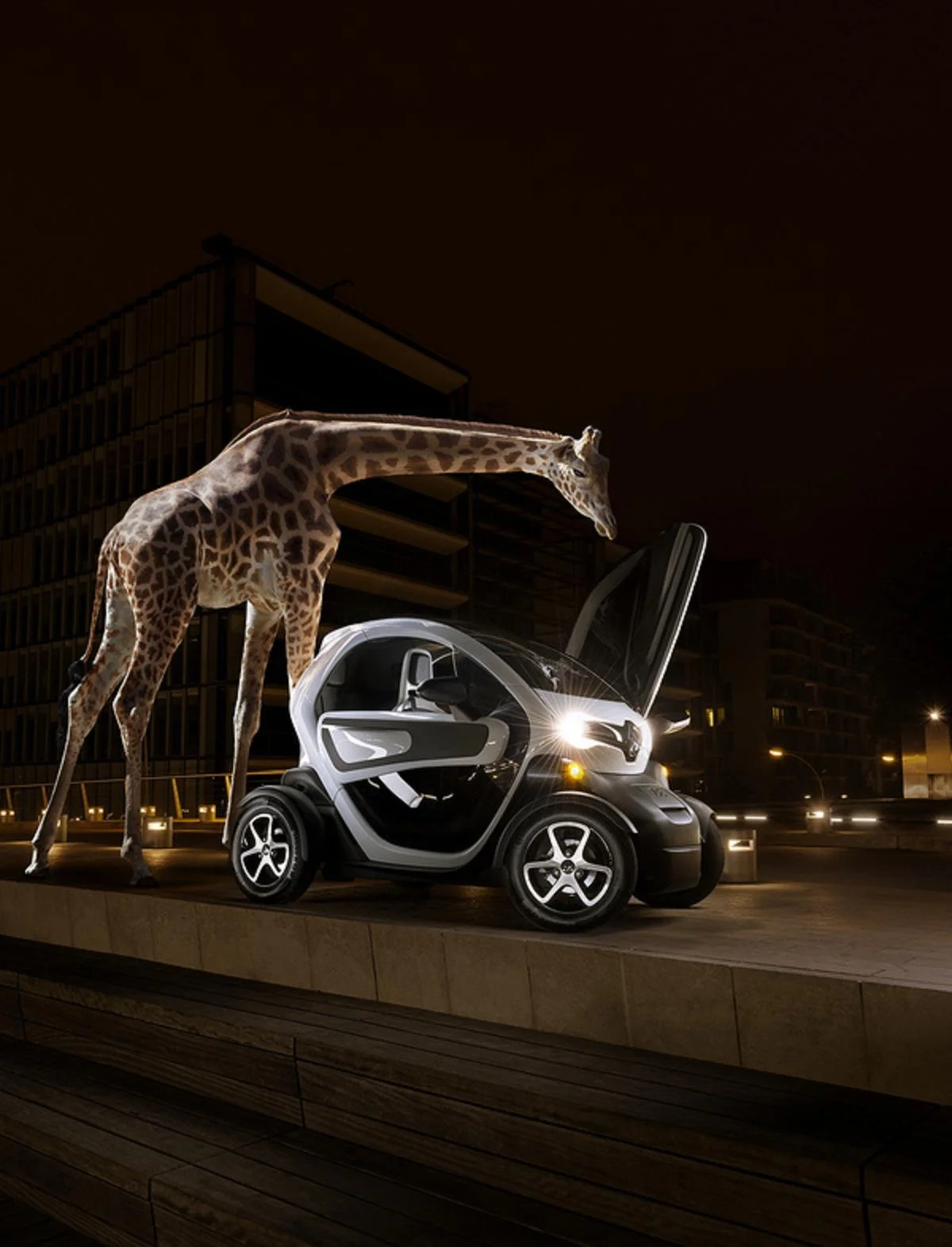 wild style Renault Twizy : girafe