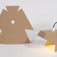 Lampe en carton à monter soi-même