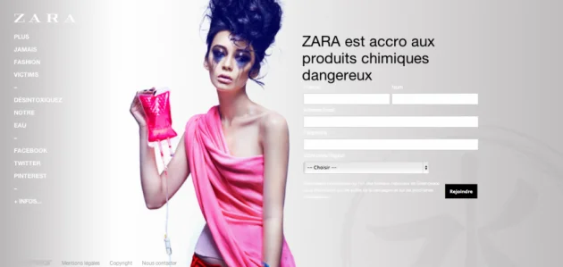 Zara detox pétition
