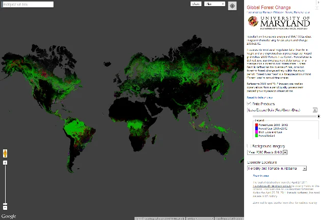 google earth deforestation