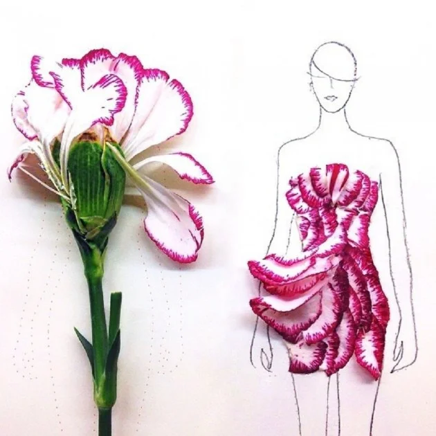 Flowers fashion illustrations 4