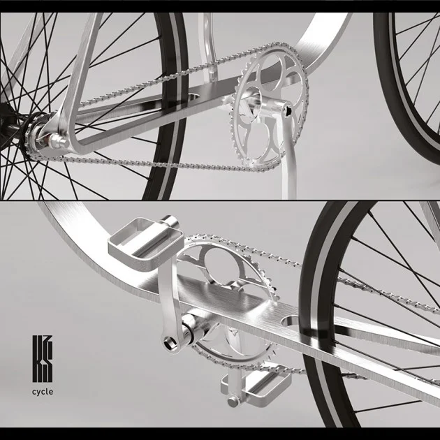 Vélo de bois et métal 5