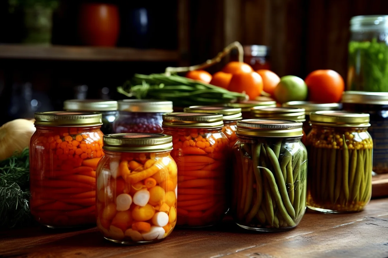 conserves de légumes réalisée par lactofermentation