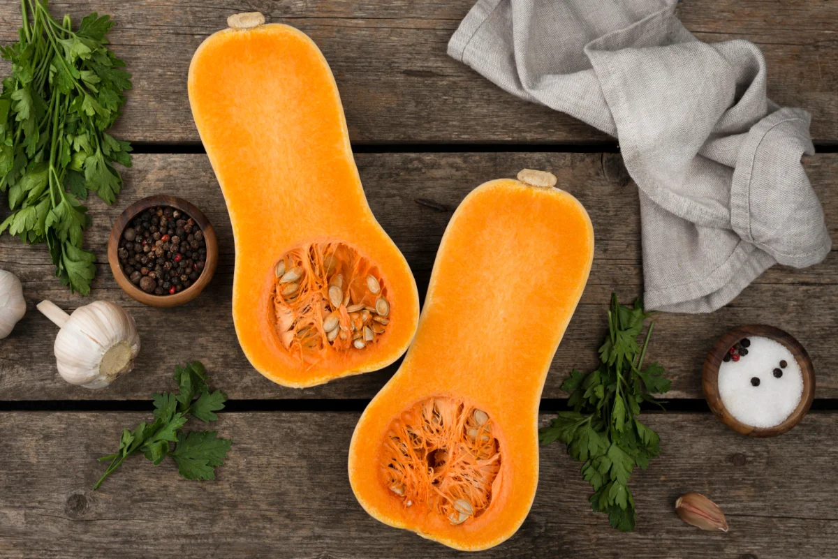 butternut coupée en deux