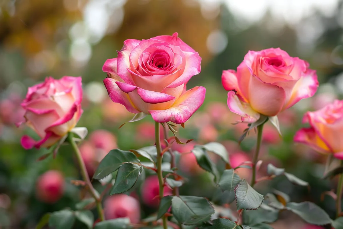 magnifique rosier en fleur