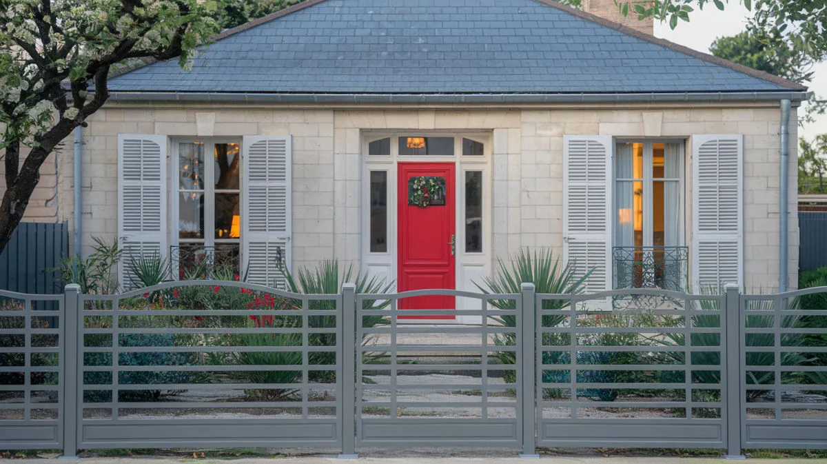 maison avec des menuiseries en aluminium