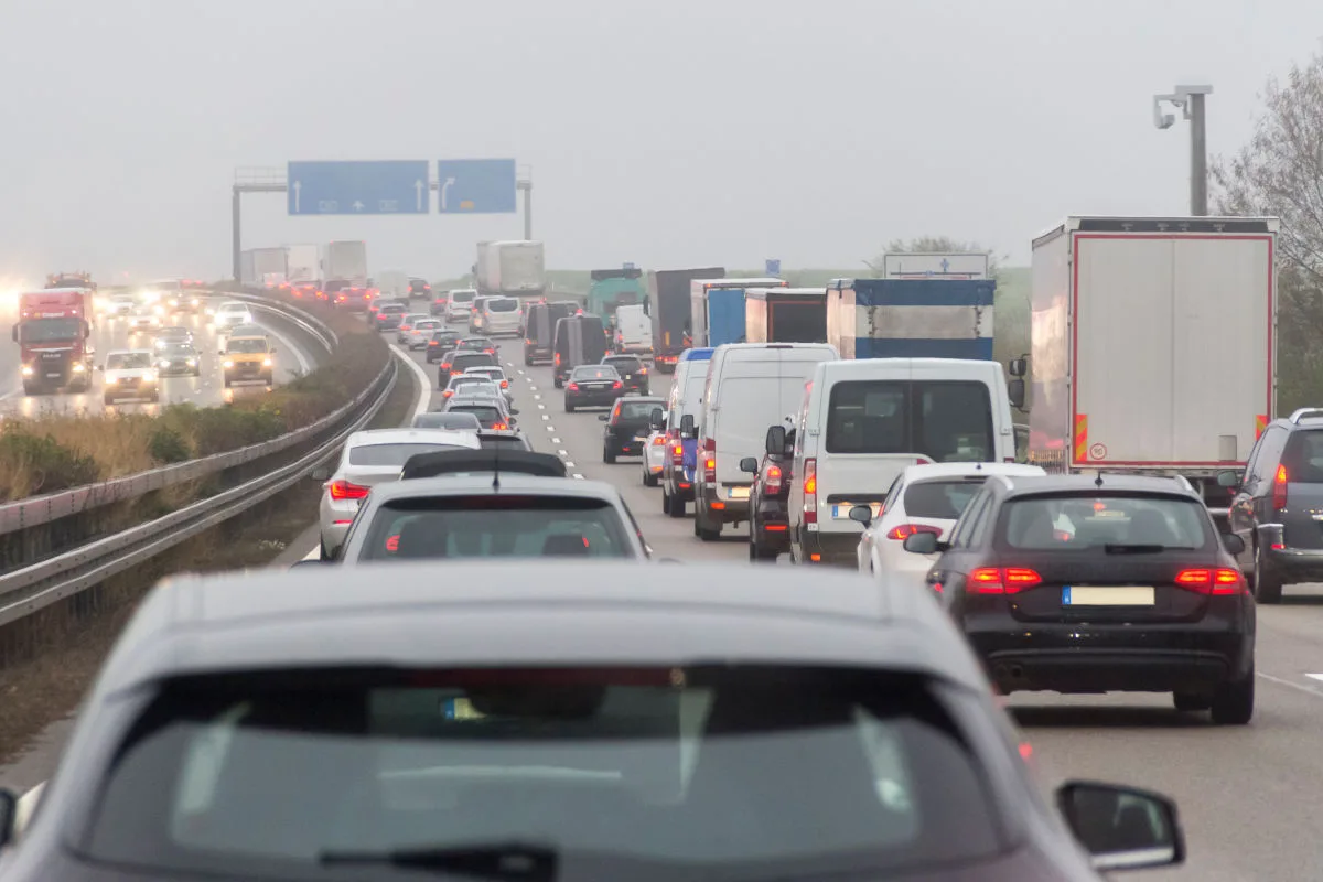 embouteillage sur l'autoroute